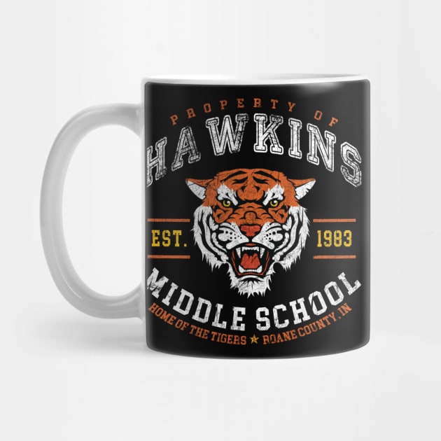 Hawkins Middle School 1983 Color by Alema Art